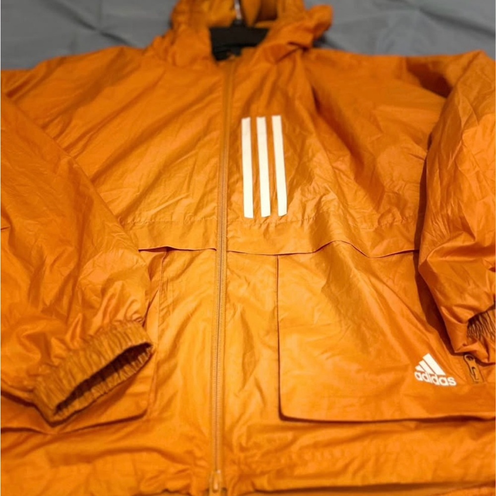 Adidas Vibrant Orange Jacket with White Accents